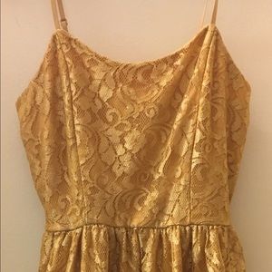 Brand New Forever 21 Small Gold Dress